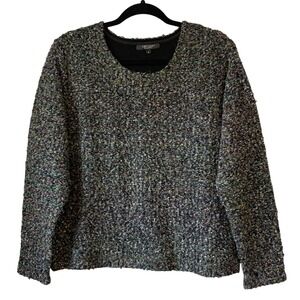 Karen Kane Lifestyle Boucle Knit Sweater Multicolored Pullover Top Womens L